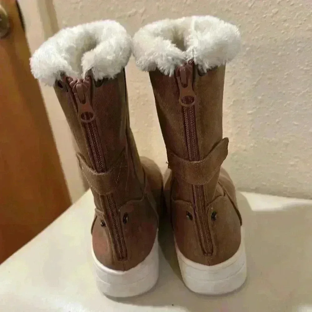 Cat and Jack fur lined suede boots